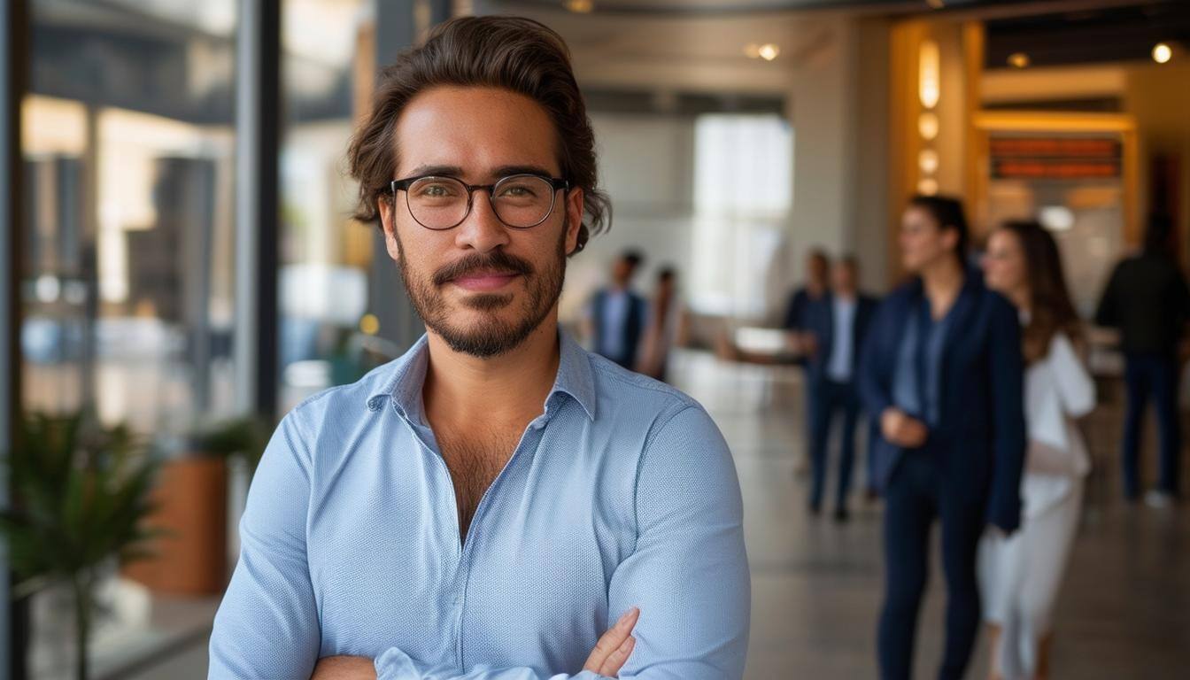 Ejecutivos de RRHH con vestimenta casual con actitud positiva-2