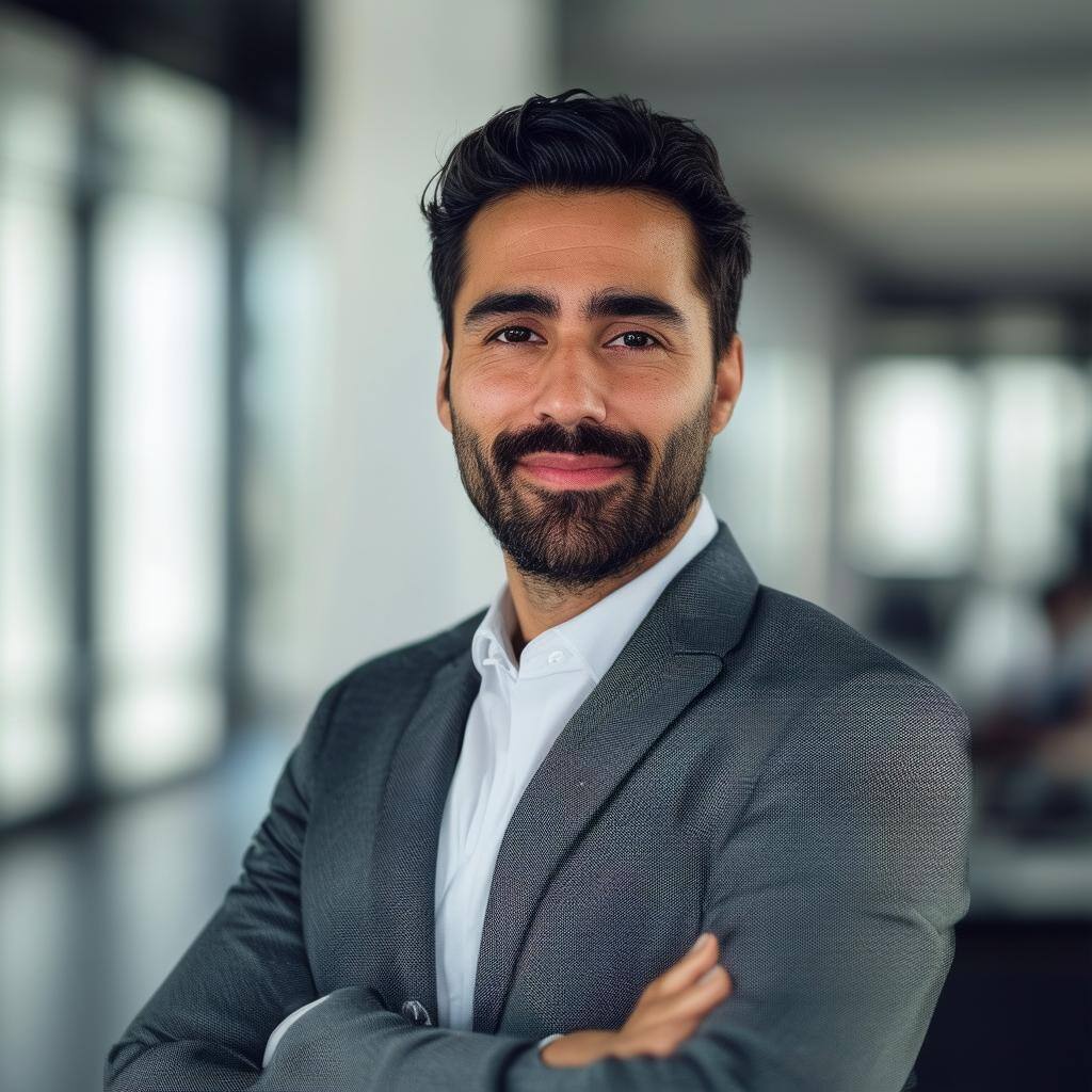 latin atractive man human resources expert